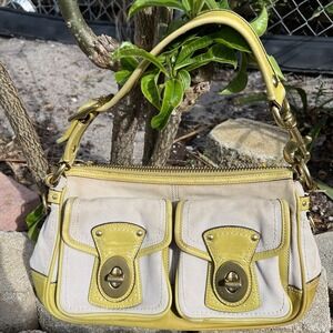 Coach Legacy 65th Anniversary Canvas Purse Bag Double Turnlock Y2K Shoulder Bag